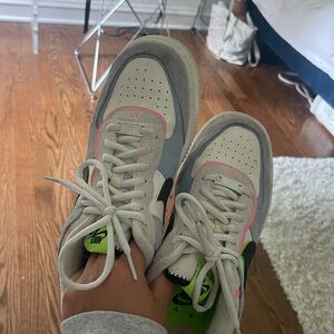 Size 8 Women’s Nike Colorful Air Force ones